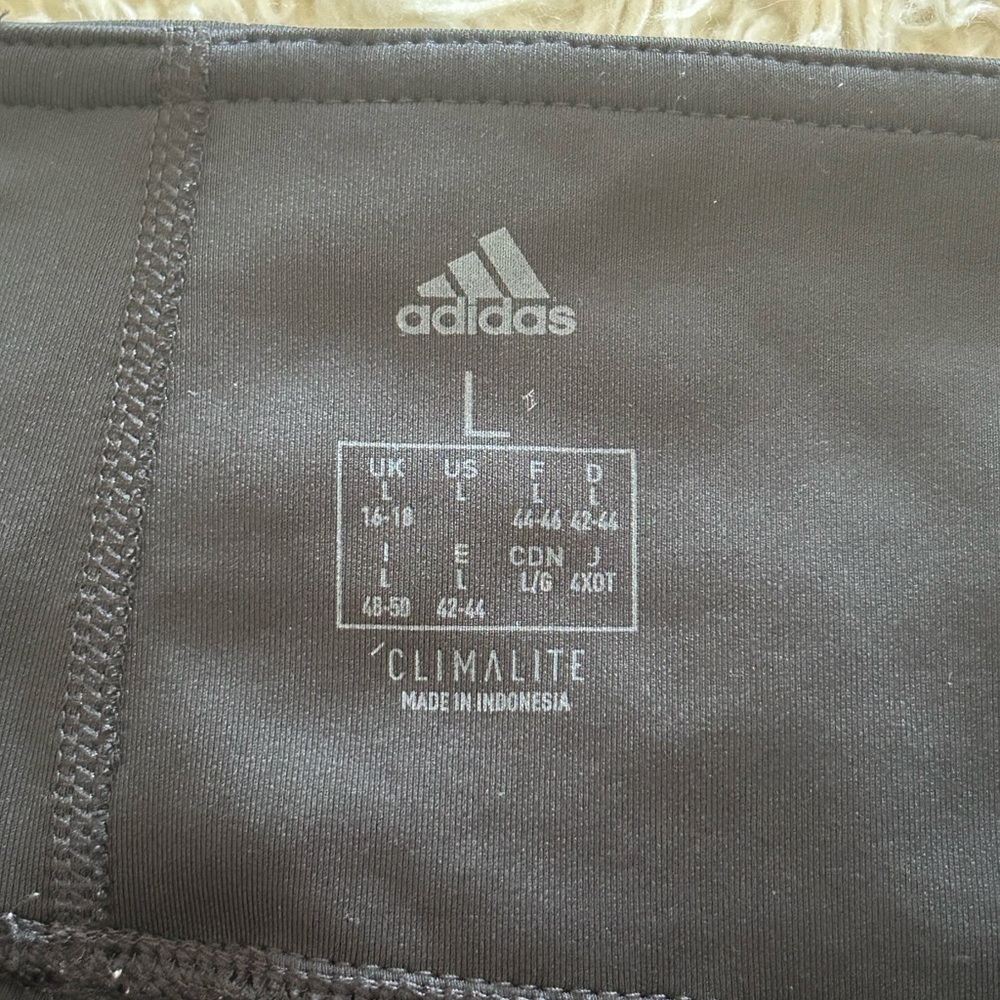 adidas Black Leggings with White Stripes - Picture 5 of 8